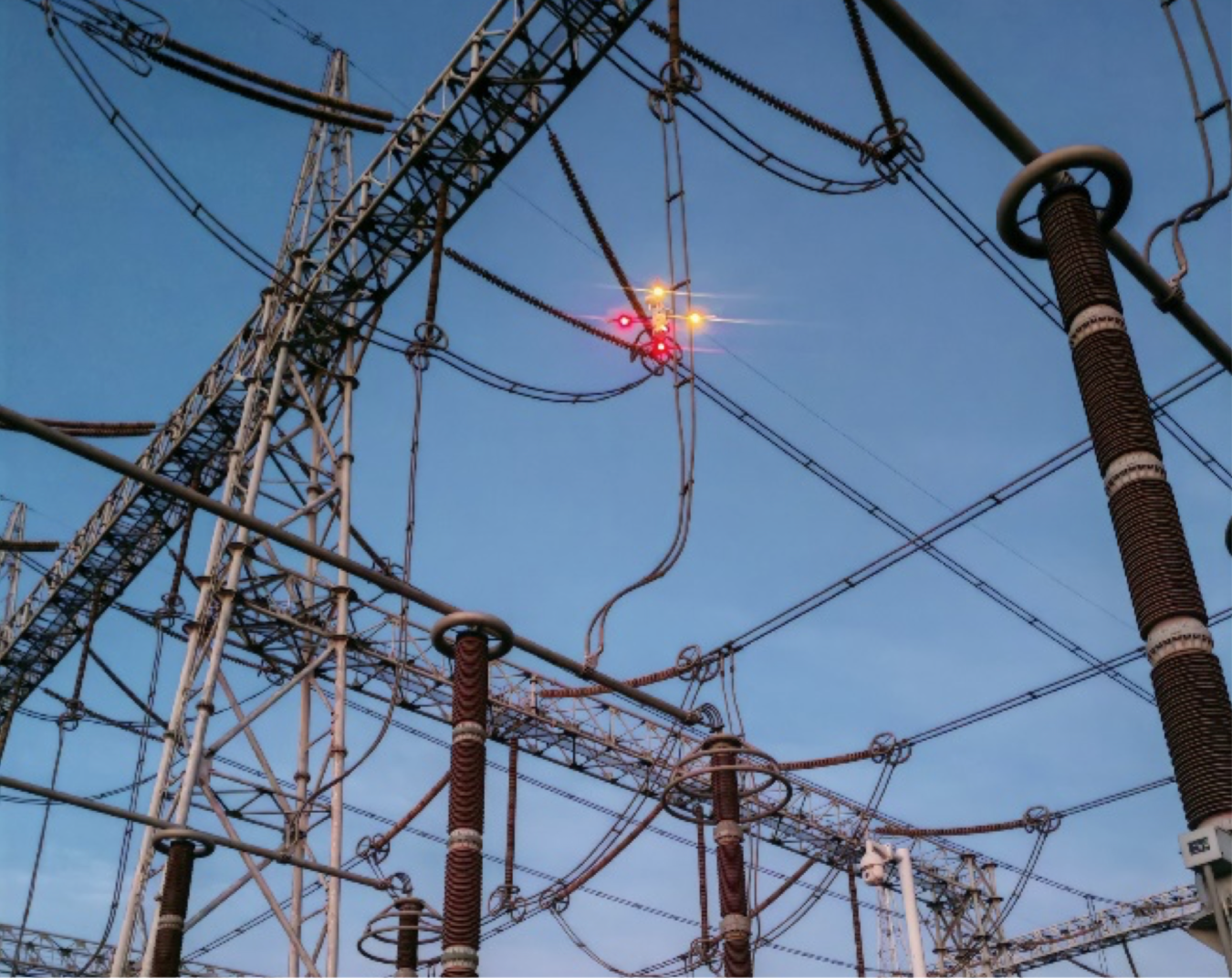 Drone flying near power lines without interference